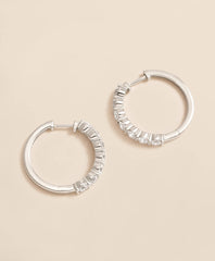 0.5 CT. Lab-Grown Diamond 14k Gold Hoop Earrings | Brooks Brothers
