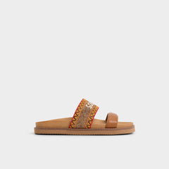 Aldo Beachvacay Brown Multi Women's Footbed sandals - Women