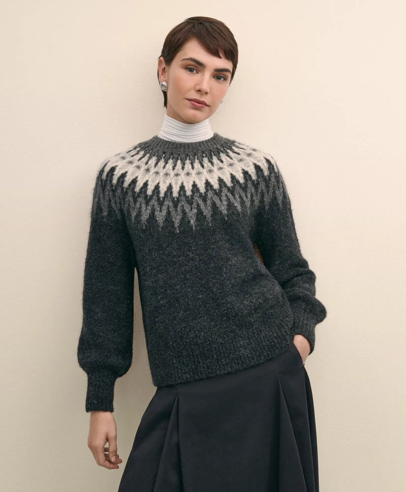 Alpaca-Wool Blend Fair Isle Sweater | Brooks Brothers