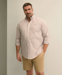 Big & Tall Stretch Cotton Non-Iron Oxford Polo Button Down, Windowpane Sport Shirt | Brooks Brothers