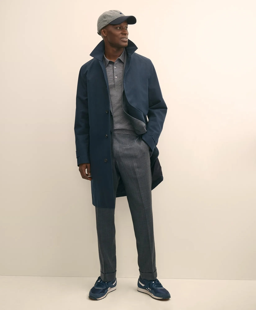Bonded Cotton Top Coat with Removable Liner in Black Watch | Brooks Brothers