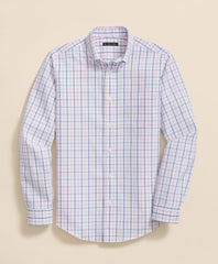 Boys Non-Iron Broadcloth Polo Button-Down Collar Check Sport Shirt | Brooks Brothers
