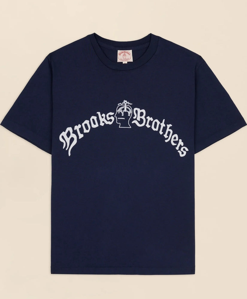 Brooks Brothers x Brain Dead Cotton Vintage-Inspired Emblem T-Shirt | Brooks Brothers