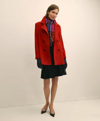 Brushed Wool Peacoat with Throat Latch | Brooks Brothers