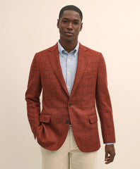 Classic Fit Wool-Cashmere Tweed Windowpane 1818 Sport Coat | Brooks Brothers