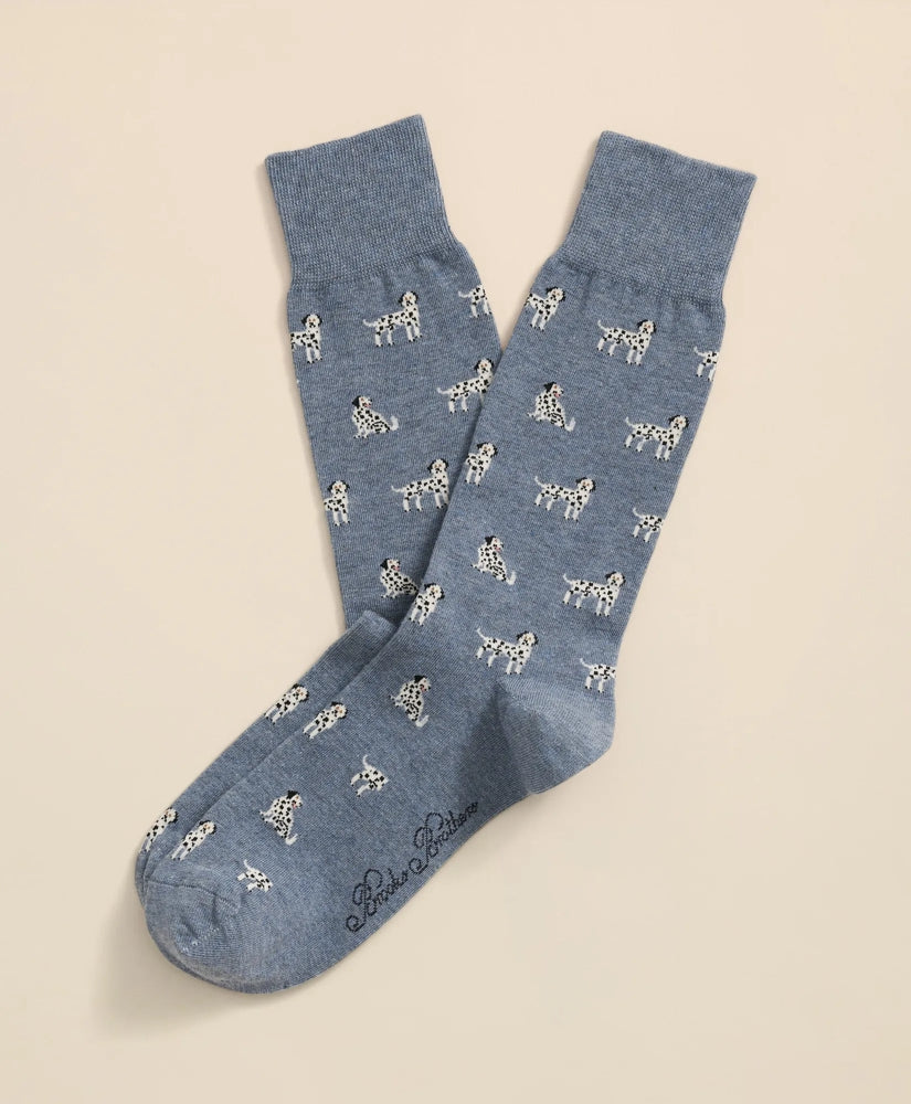 Cotton-Blend Dalmatian Socks | Brooks Brothers