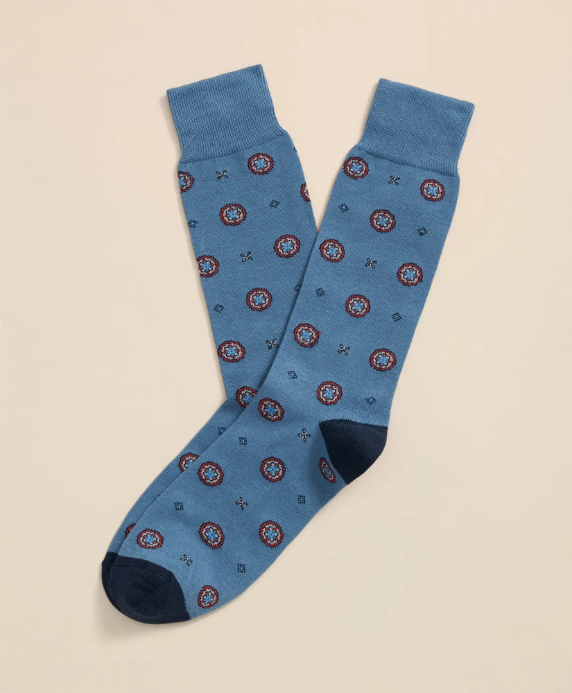 Cotton-Blend Foulard Socks | Brooks Brothers