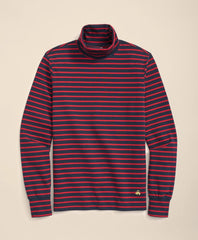 Cotton Blend Striped Turtleneck | Brooks Brothers