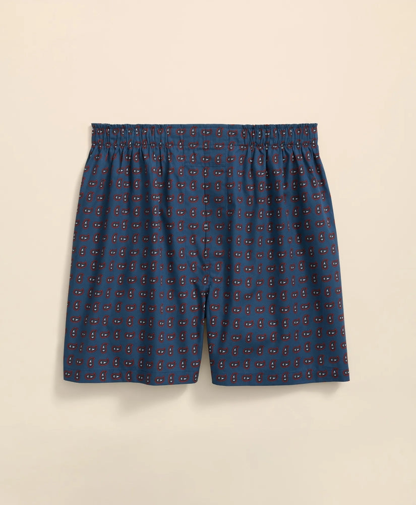 Cotton Broadcloth Paisley Boxers | Brooks Brothers