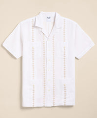 Cotton Guayabera Embroidered Short-Sleeve Shirt | Brooks Brothers