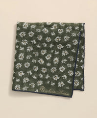 Cotton-Linen Daisy Print Pocket Square | Brooks Brothers