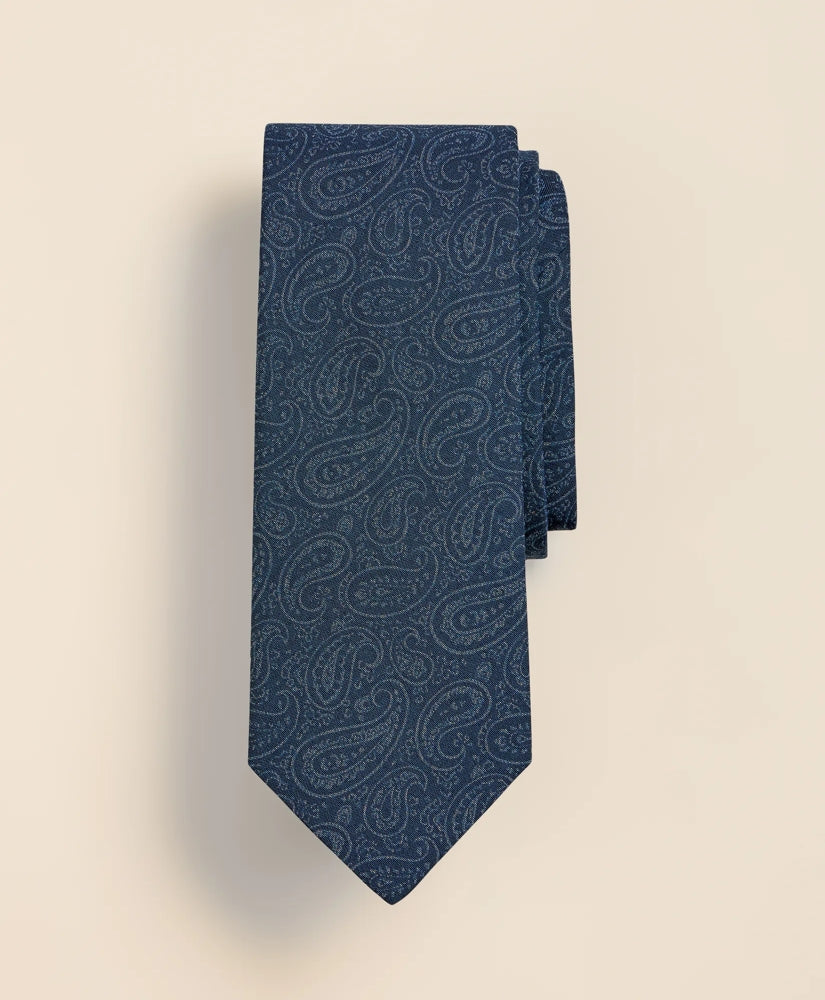 Cotton Paisley Foulard Tie | Brooks Brothers