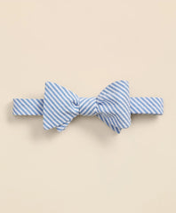 Cotton Seersucker Stripe Bow Tie | Brooks Brothers