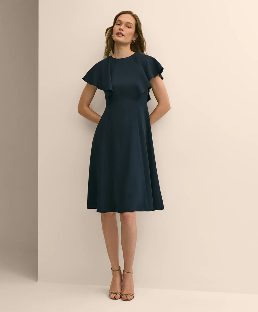 Flutter-Sleeve Dress | Brooks Brothers