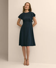 Flutter-Sleeve Dress | Brooks Brothers