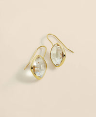 French-Wire Drop Earrings with Channel-Set Crystals | Brooks Brothers
