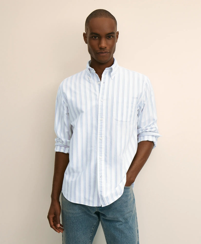 Friday Shirt, Oxford Stripe | Brooks Brothers
