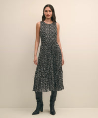 Leaf Motif Jacquard Dress | Brooks Brothers