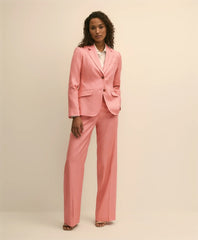 Linen-Blend Wide-Leg Pants | Brooks Brothers