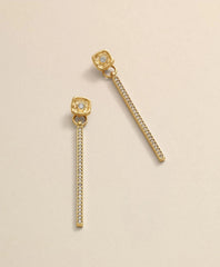 Loni Paul Crystal Bar Earrings in 14K Plated Gold | Brooks Brothers