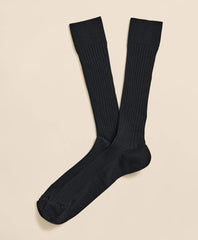 Merino Wool Blend Ribbed Socks | Brooks Brothers