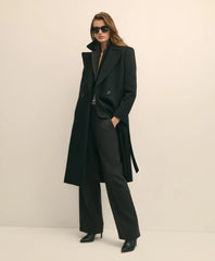 Notch Collar Coat in Water-Repellent Brushed-Twill Wool | Brooks Brothers