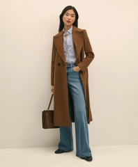 Notch Collar Coat in Water-Repellent Brushed-Twill Wool | Brooks Brothers