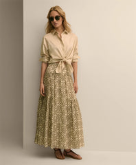 Mosaic Motif A-Line Skirt | Brooks Brothers
