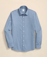 Performance Series Stretch Spread Collar, Check Sport Shirt | Brooks Brothers
