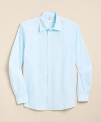 Performance Series Stretch Spread Collar, Striped Sport Shirt | Brooks Brothers