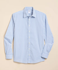 Performance Series Stretch Spread Collar, Striped Sport Shirt | Brooks Brothers