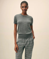 Short-Sleeve Shell Sweater in Cashmere | Brooks Brothers