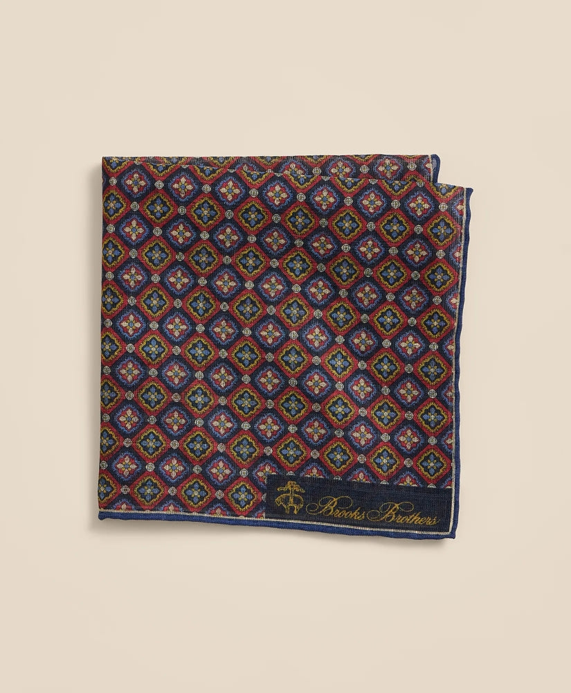 Silk Foulard Print Pocket Square | Brooks Brothers