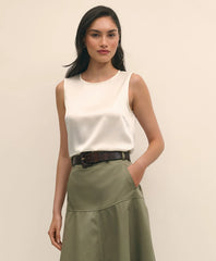 Sleeveless Shell in Washable Silk | Brooks Brothers