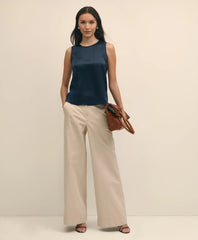 Sleeveless Shell in Washable Silk | Brooks Brothers