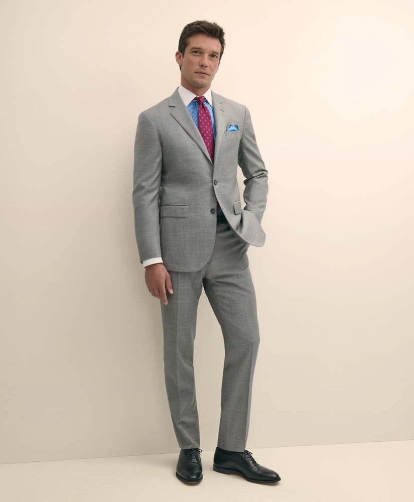 Slim Fit Wool Sharkskin 1818 Suit | Brooks Brothers