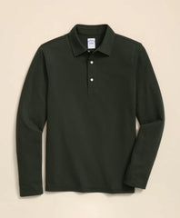 Spread Collar Long-Sleeve Polo Shirt | Brooks Brothers