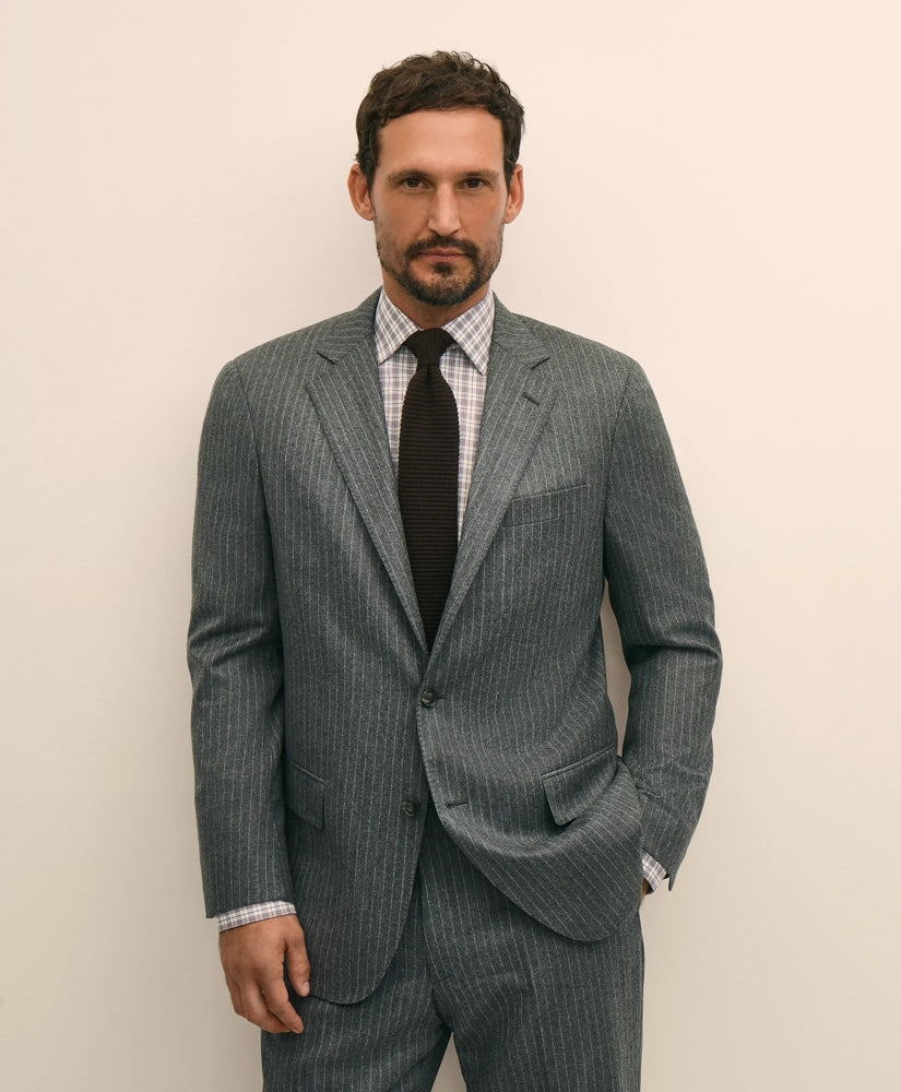 No. 1 Sack Suit in Pinstripe Wool Flannel | Brooks Brothers