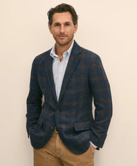Traditional Fit Wool-Cotton-Silk-Cashmere Hopsack Check Sport Coat | Brooks Brothers