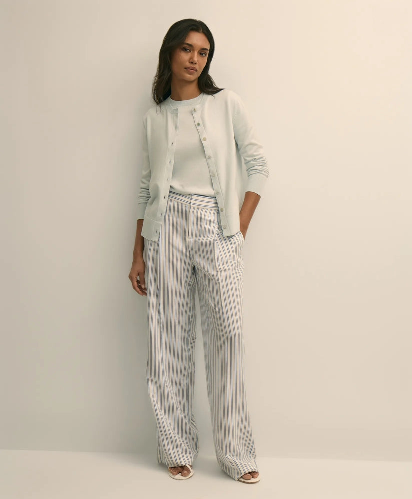 Viscose Striped Pants | Brooks Brothers