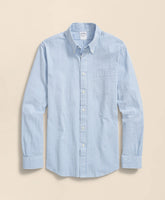 Washed Cotton Seersucker Button-Down Collar, Stripe Sport Shirt | Brooks Brothers