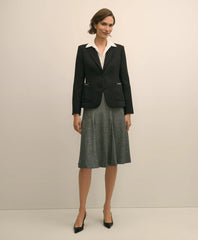 Wool-Blend Pleated Herringbone Skirt | Brooks Brothers