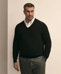 Big & Tall 3-Ply Cashmere V-Neck Sweater | Brooks Brothers