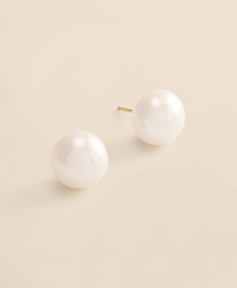 14k Gold Pearl Stud Earrings | Brooks Brothers