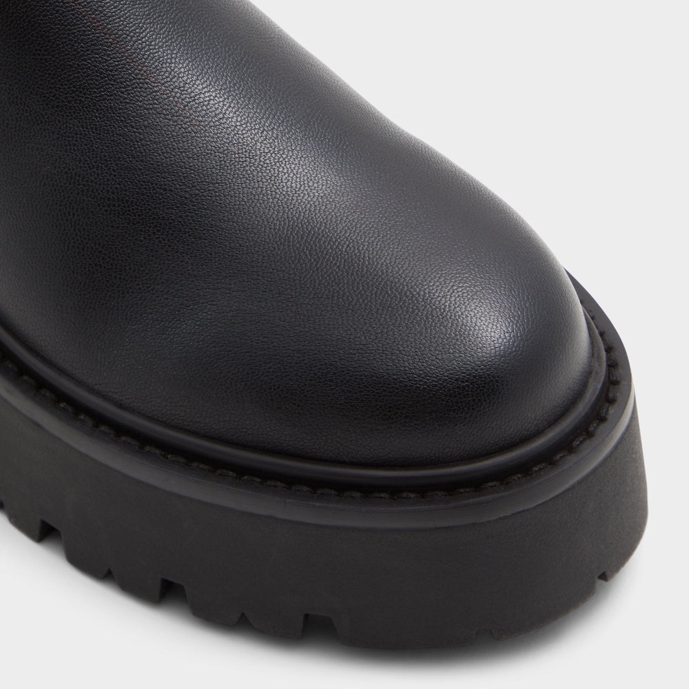 Aldo Carelden Black Women's Tall Boots - Knee-high boot, Lug sole Women
