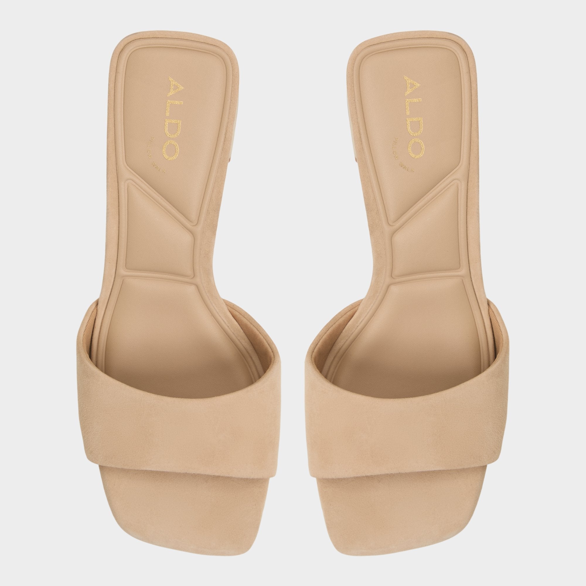Aldo Tisha Beige Women's Heeled mules - Heeled mule, Block heel Women