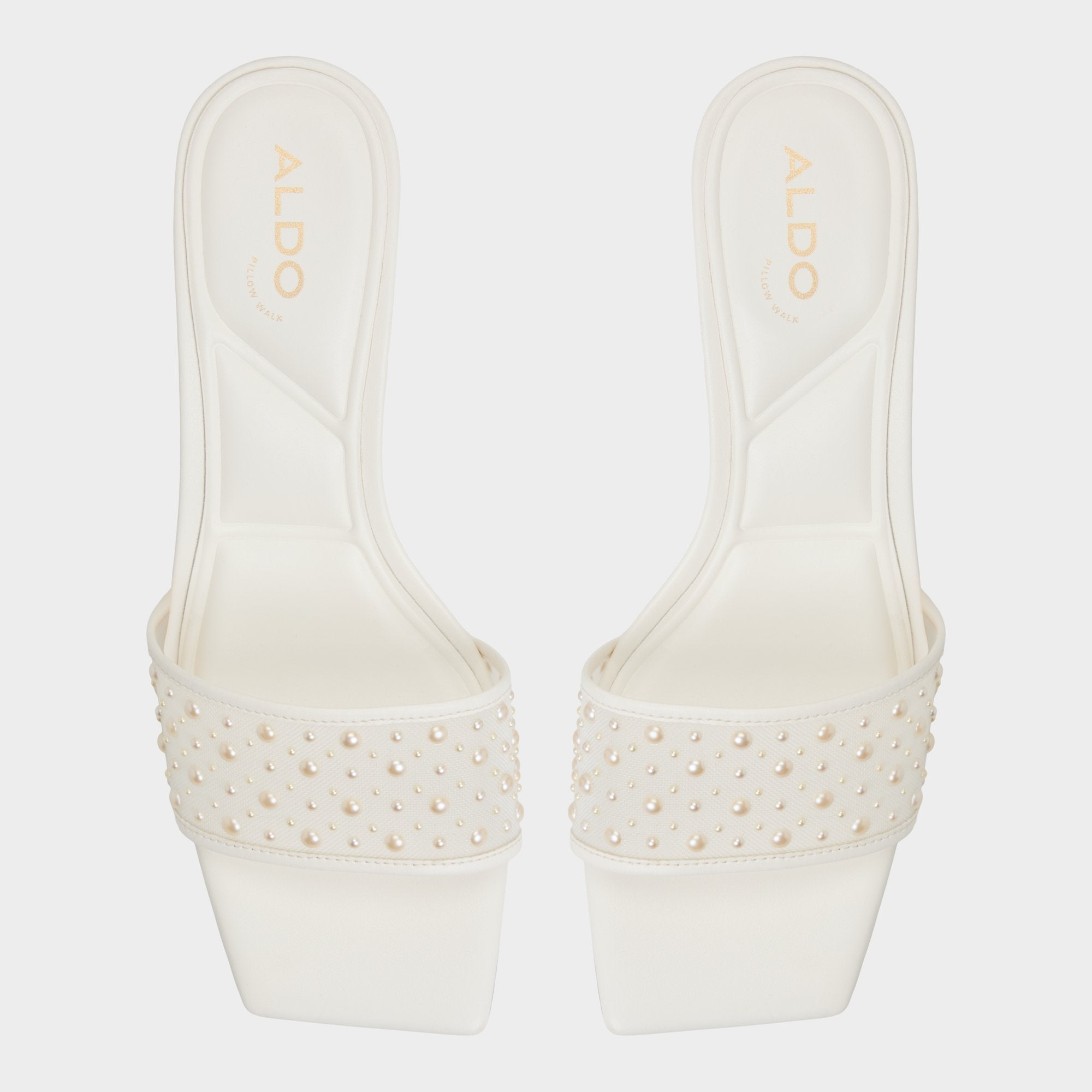 Aldo Pearlia White Women's Heeled mules - Heeled mule Women