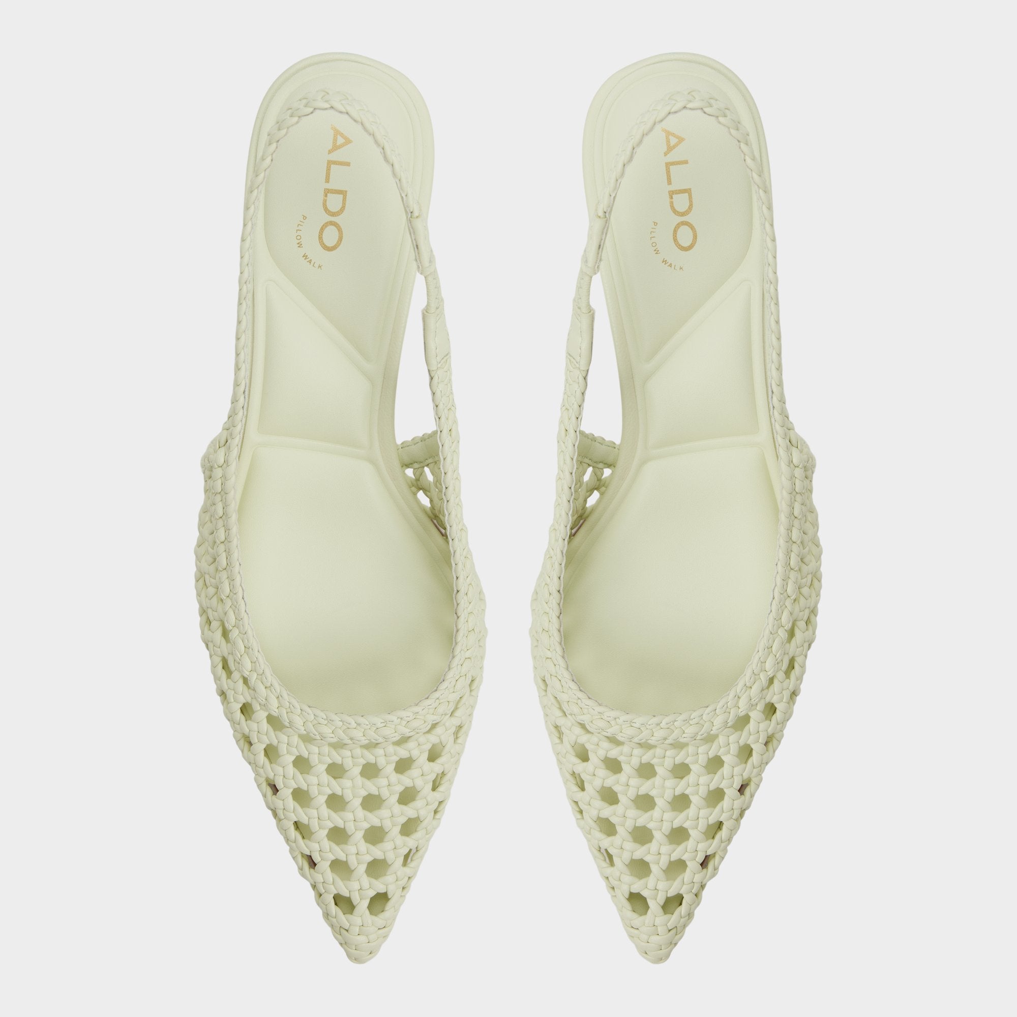 Aldo Violettia in Other Green - Sling back high heel, Kitten heel Women