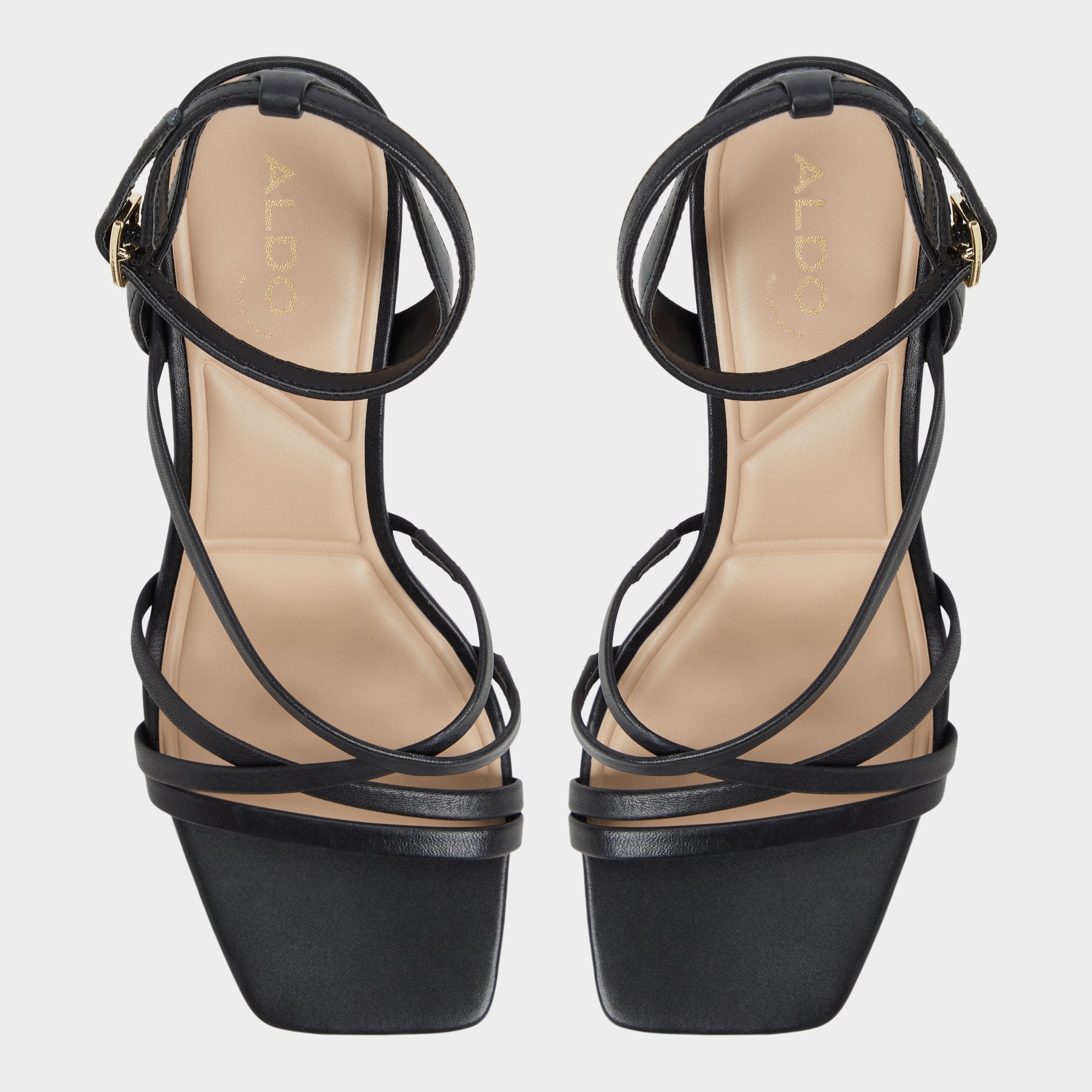 Aldo Esther Black Women's Block heels - Strappy heeled sandal, Block heel Women