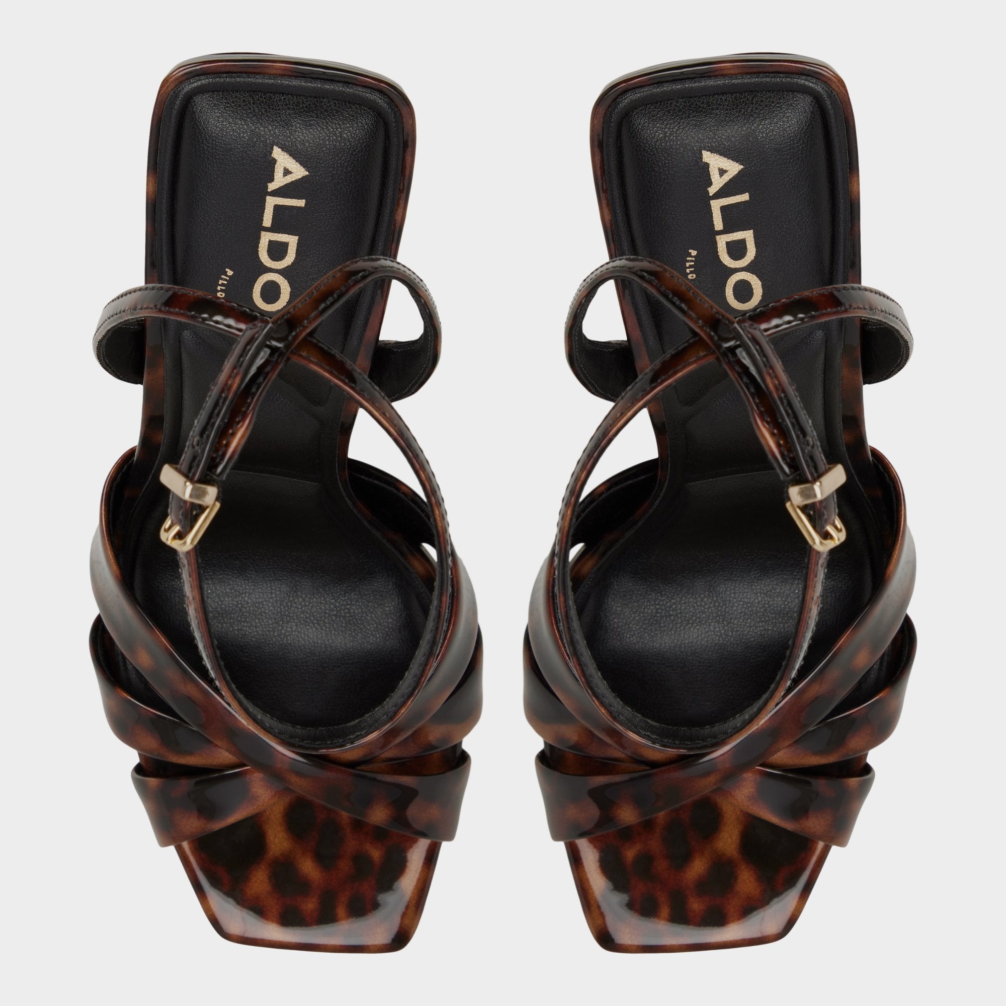 Aldo Meteora in Open Brown - Strappy heeled sandal, Stiletto heel Women
